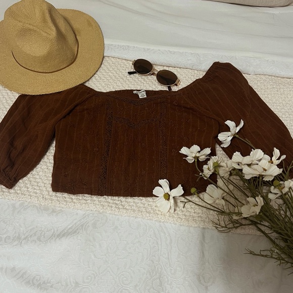 American Eagle Boho Crop Top - Picture 1 of 4